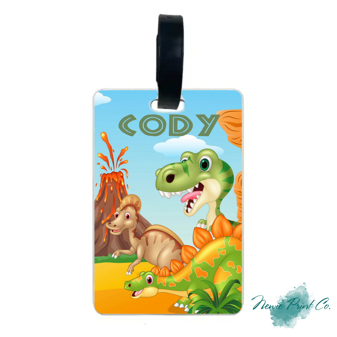 Dinosaur - Personalized PU Leather Keyrings/Bagtags