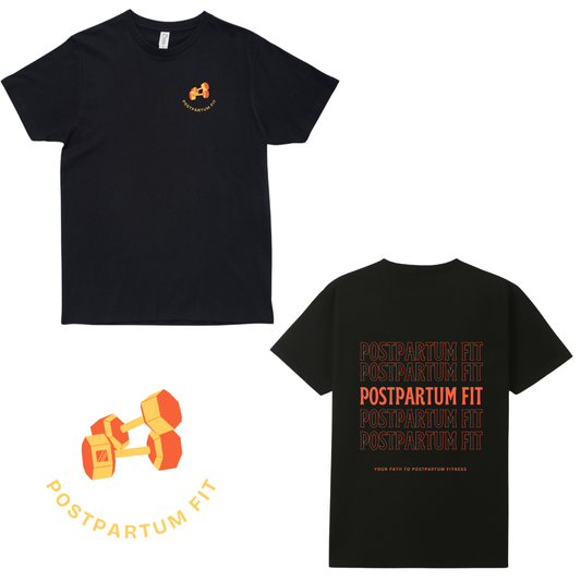 Post Partum Fit Tee- Black