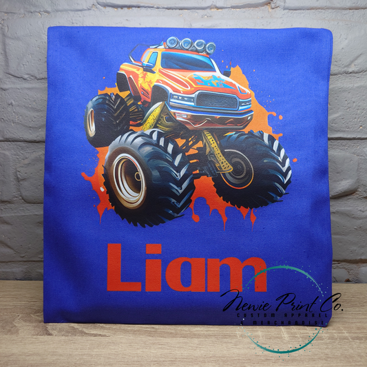 Monster Truck - Personalised Tote/Library Bag