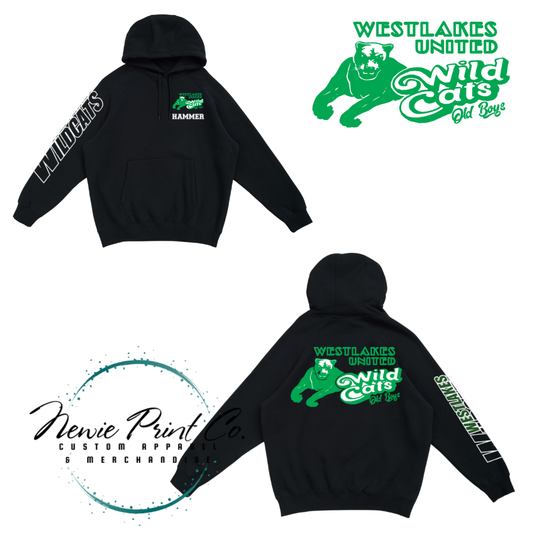 Old Boys Westlakes Wildcats Hoodie Zippered