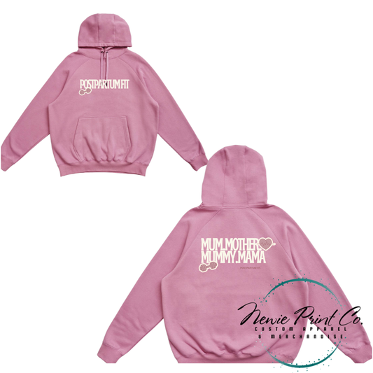 Post Partum Fit Hoodie- Dusty Pink