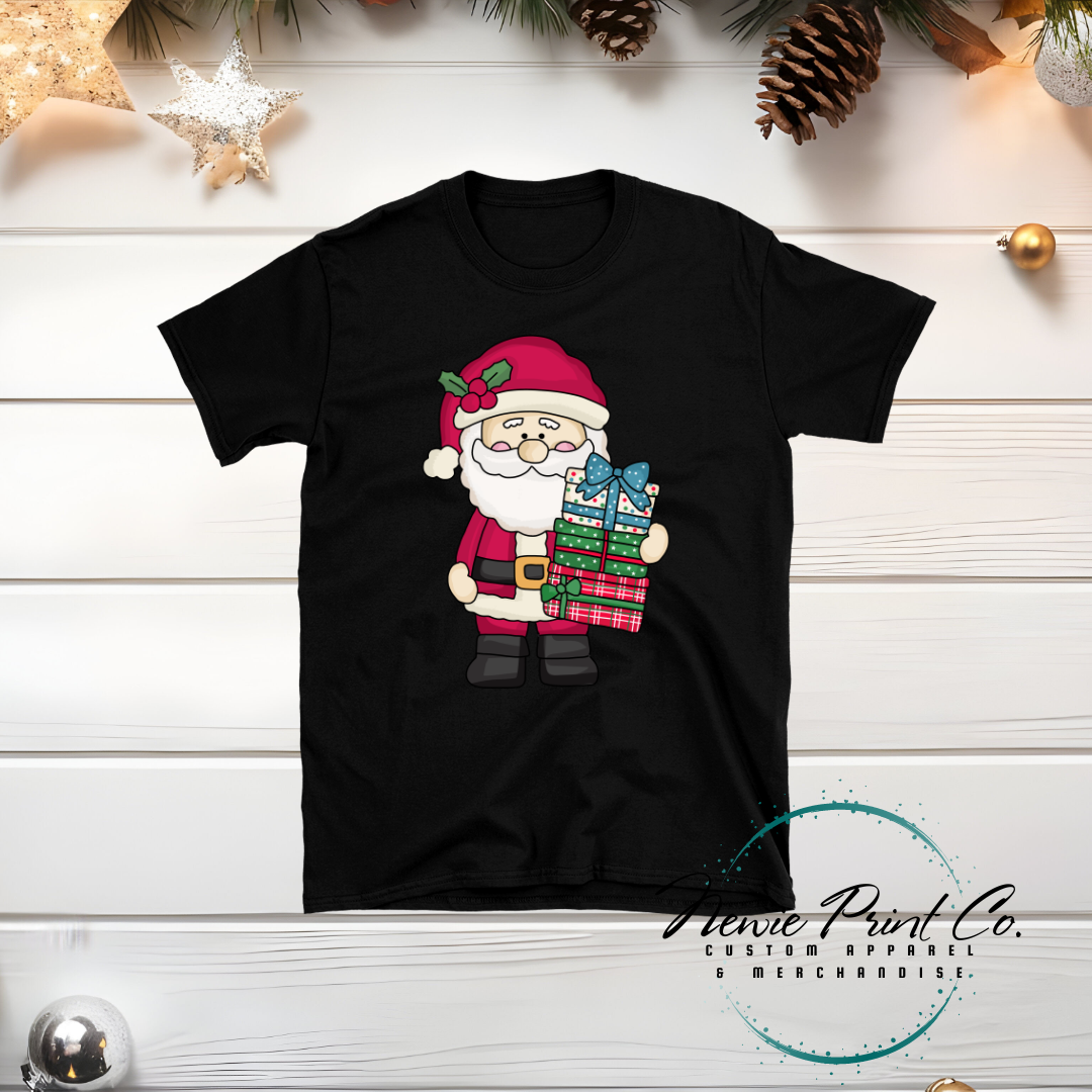 Santa with Presents - Christmas T-shirt