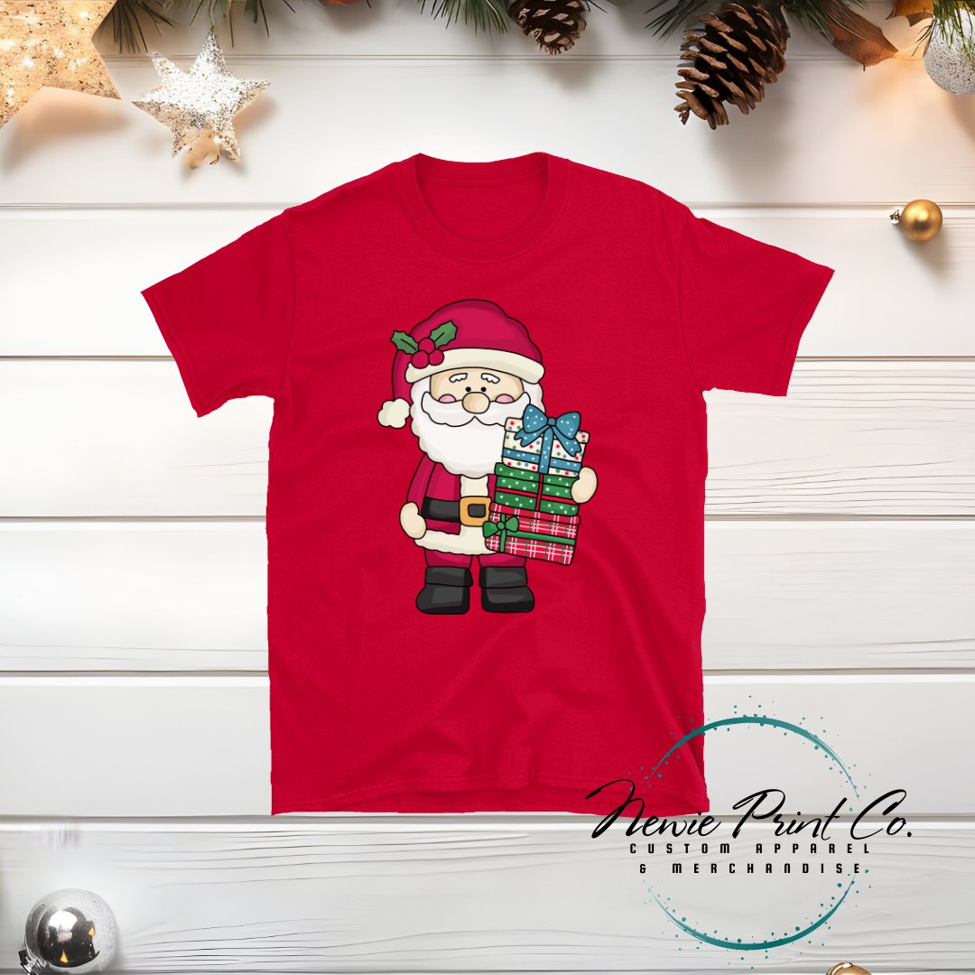 Santa with Presents - Christmas T-shirt