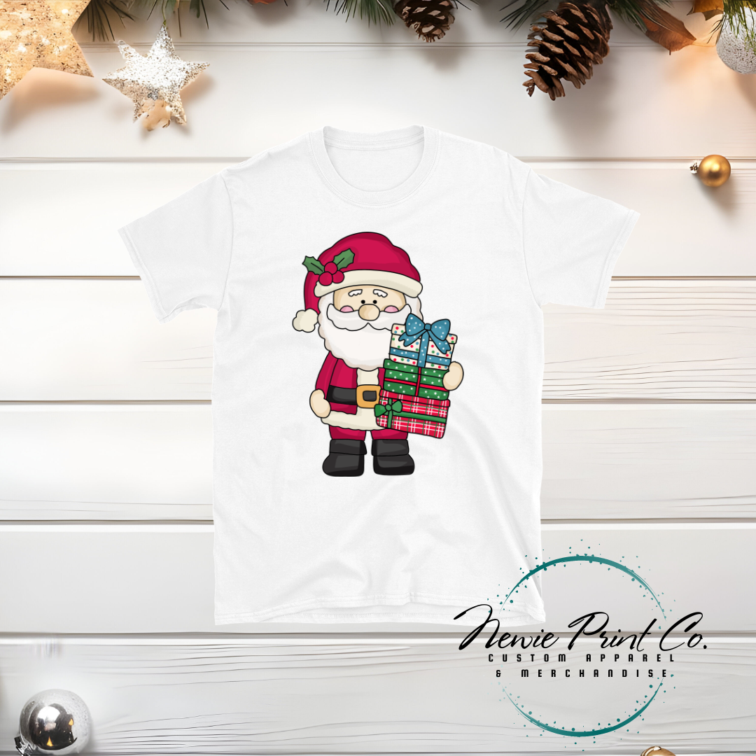 Santa with Presents - Christmas T-shirt