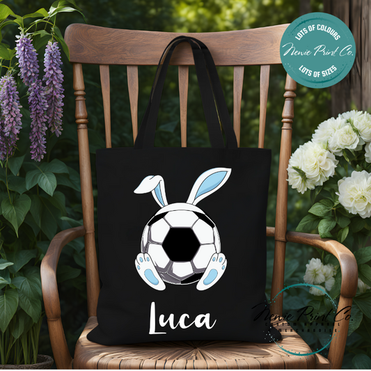 Soccer - Easter Personalized Tote/Library Bag