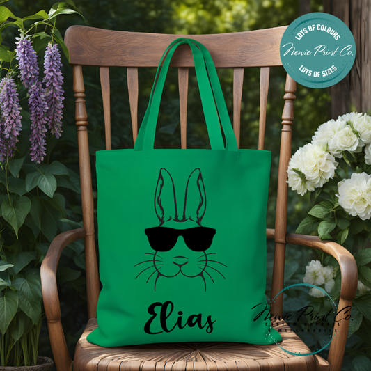 Sunny Bunny - Easter Personalized Tote/Library Bag