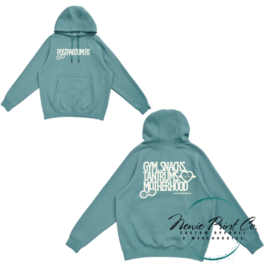 Post Partum Fit Hoodie- Teal