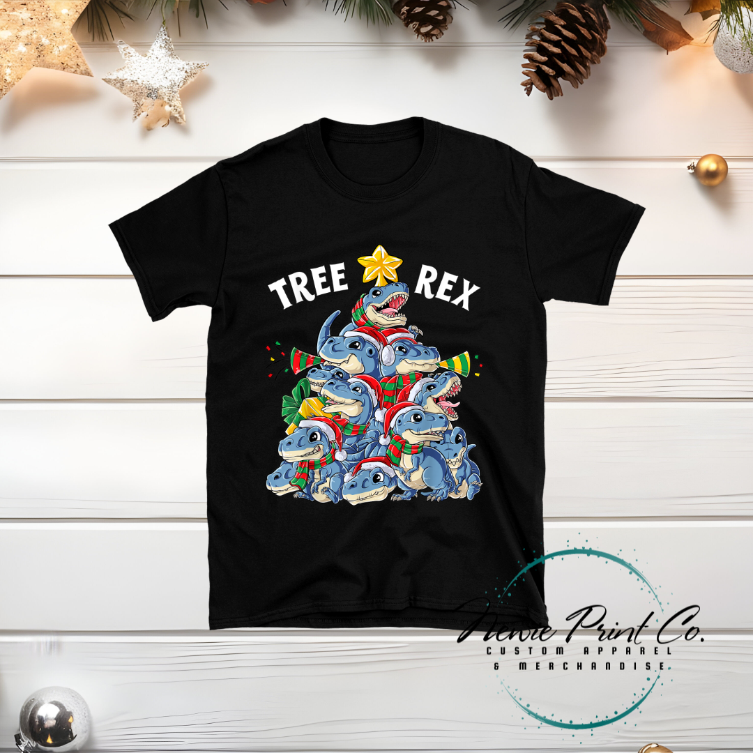 Tree Rex Stack - Christmas T-shirt