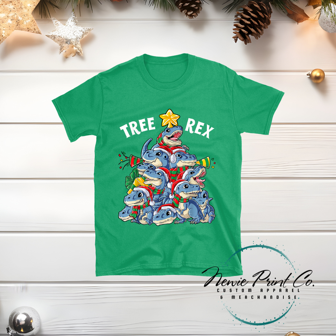 Tree Rex Stack - Christmas T-shirt