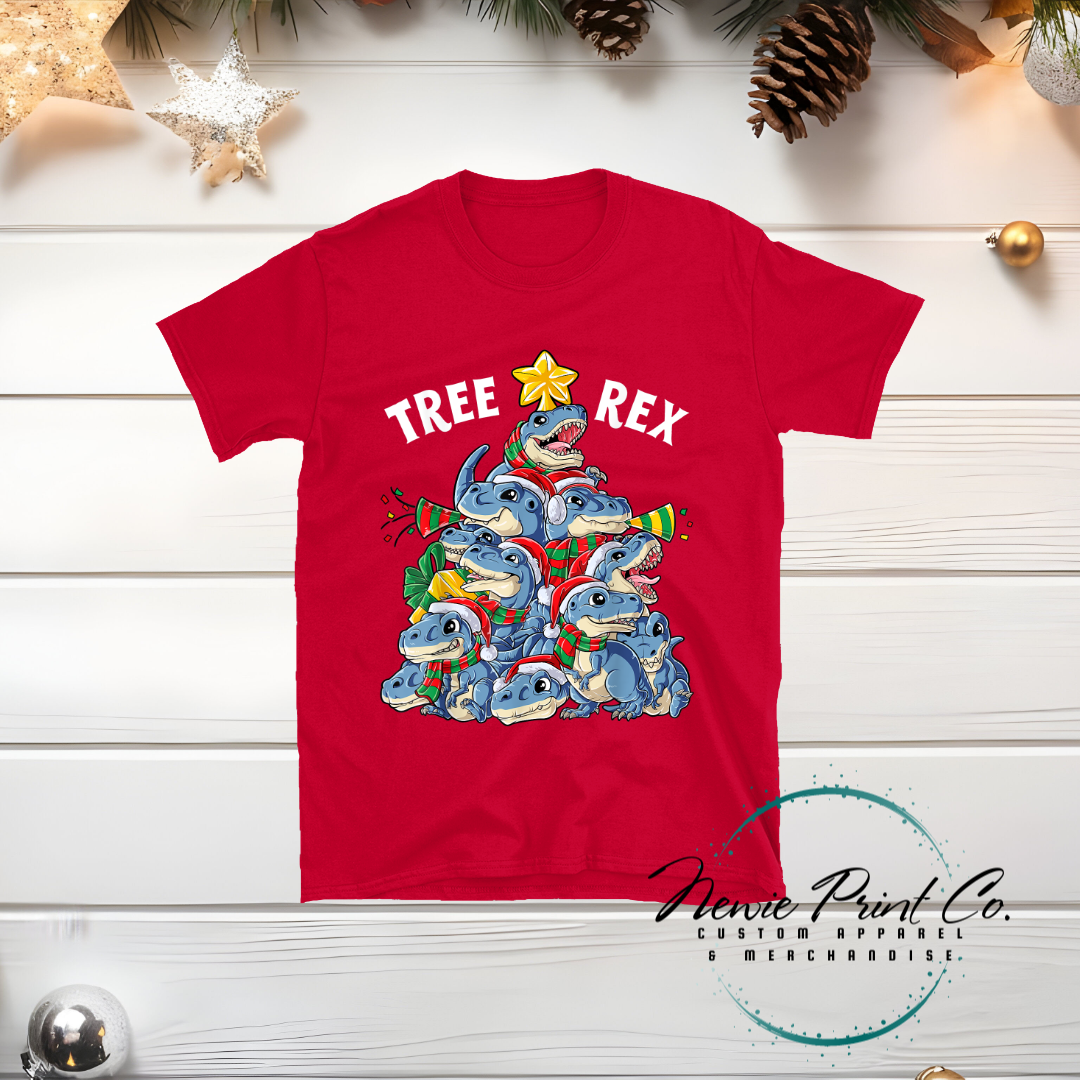 Tree Rex Stack - Christmas T-shirt