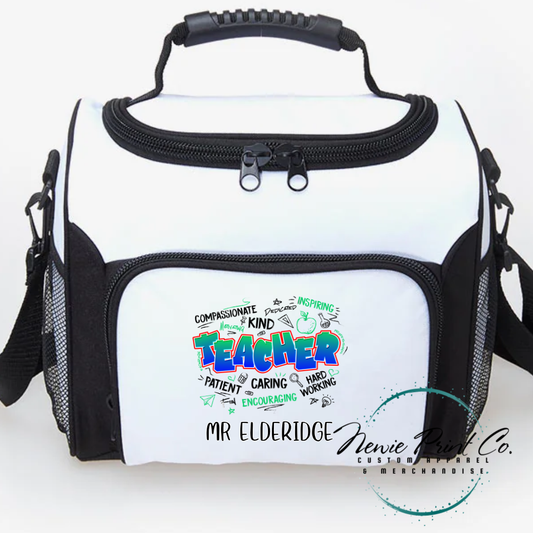 Custom insulated lunch cooler for teachers, perfect end-of-year or Christmas gift