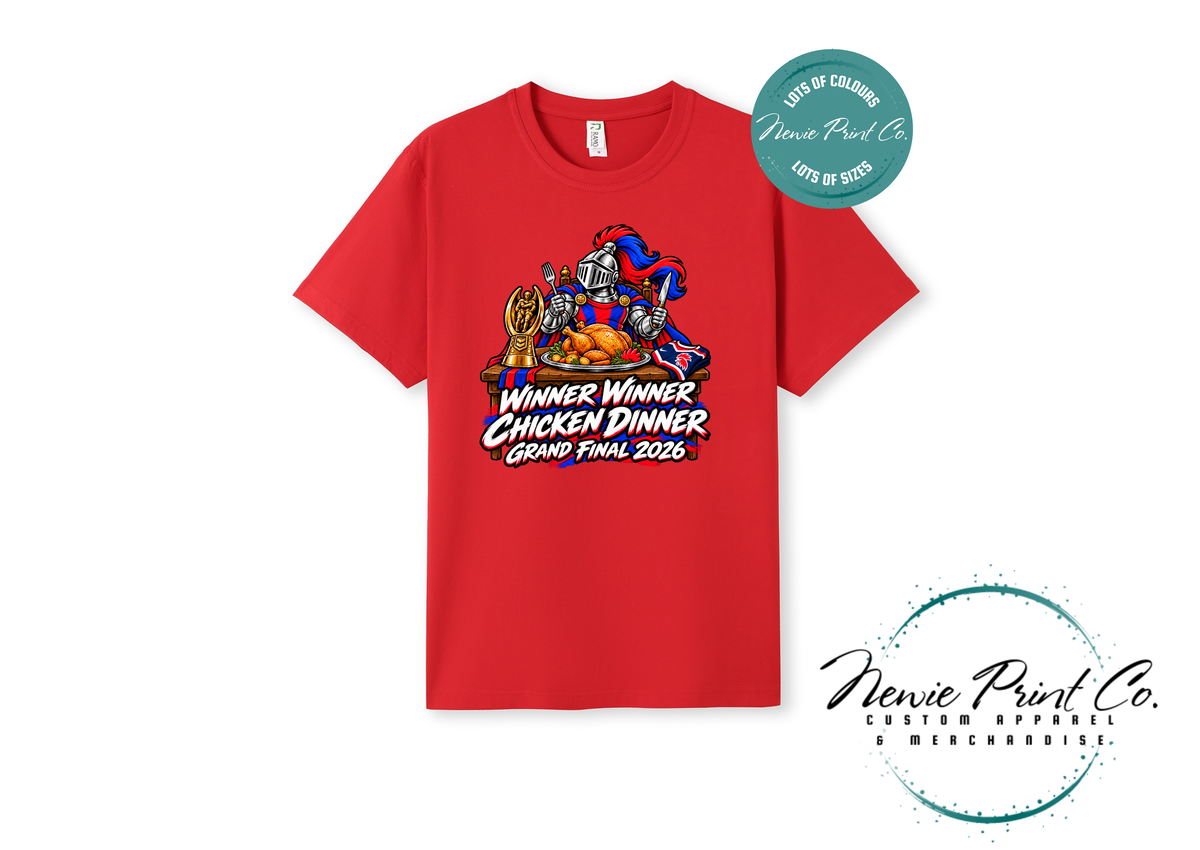Newcastle Knights Winner Winner Chicken Dinner Grand Final 2026 Supporter T-Shirt