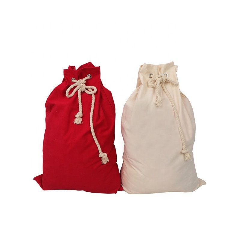 Personalised Santa Sacks - Red, Green and Beige