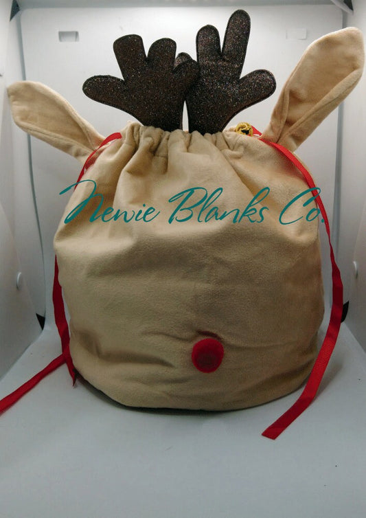 Blanks - Large Velvet Reindeer Sack