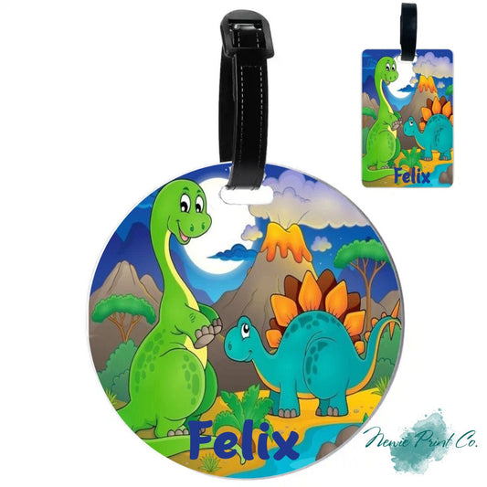 Dinosaur Personalised PU Leather Keyrings/Bagtags