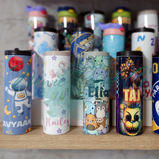 Personalised Insulated 20oz Kids Flip Top Drink Bottles - Printed