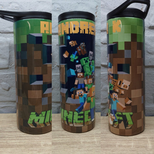 Gamer - Insulated 20oz Kids Flip Top Drink Bottles - Printed