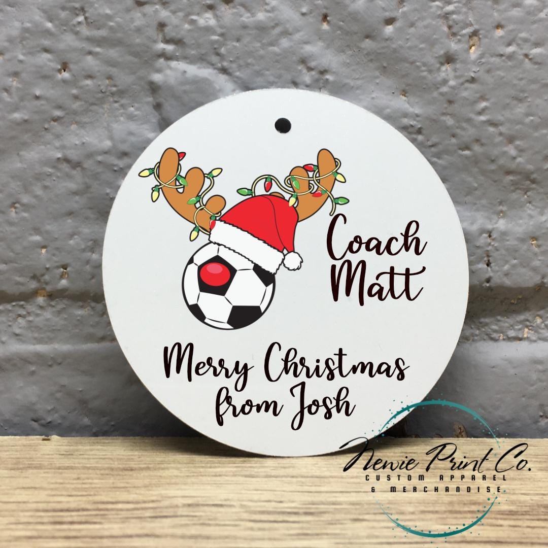 Personalised Teacher Ornament Soccer Coach - Christmas Keepsake