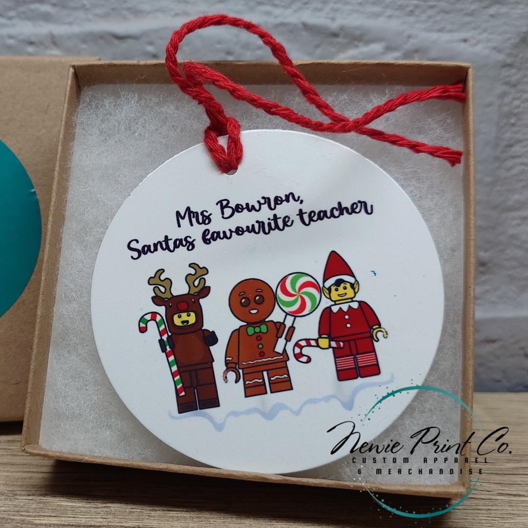 Personalized engagement ornament, New Beginning, Gift for Couple, First Christmas Present, Our First Christmas Engaged with Gift Box