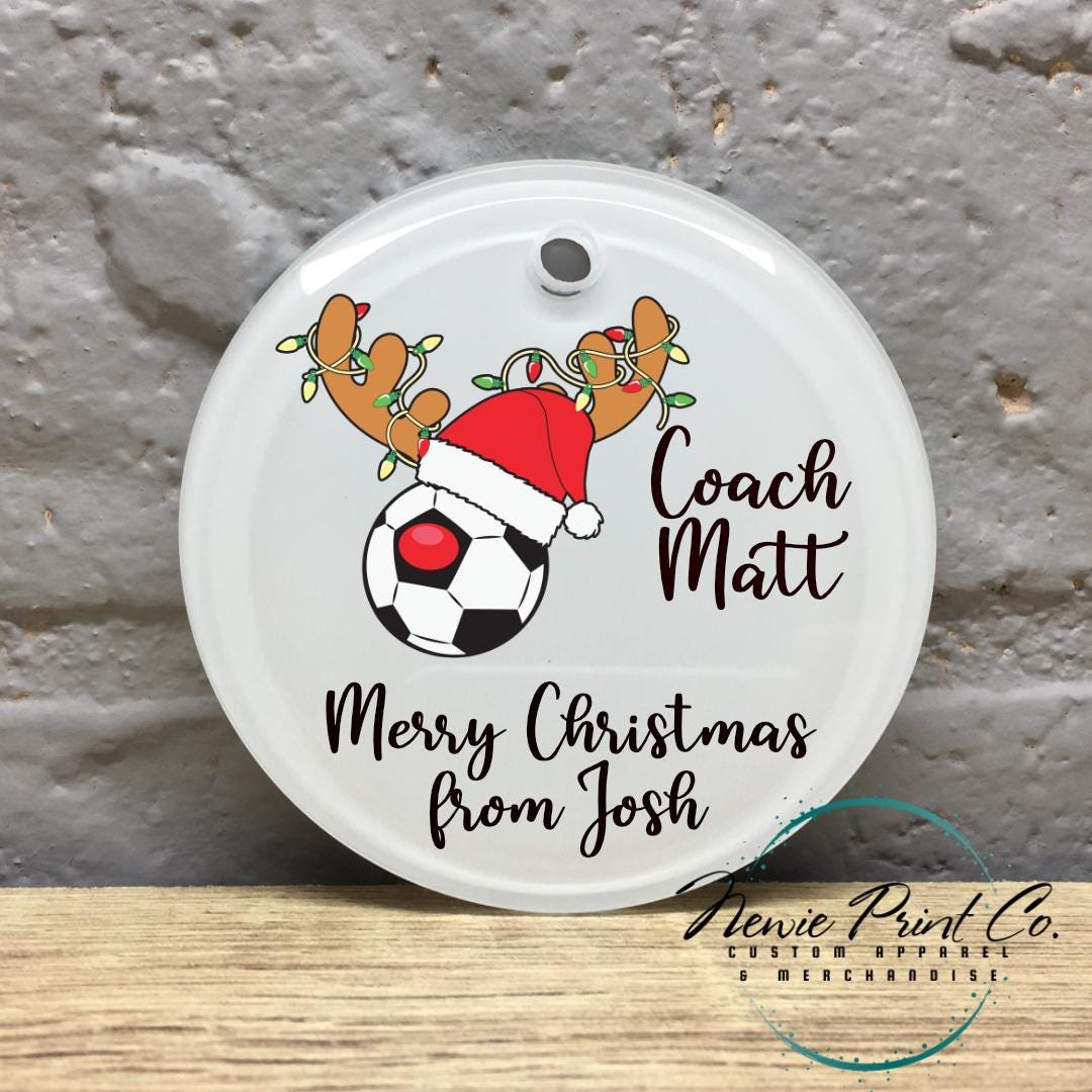 Personalised Teacher Ornament Soccer Coach - Christmas Keepsake