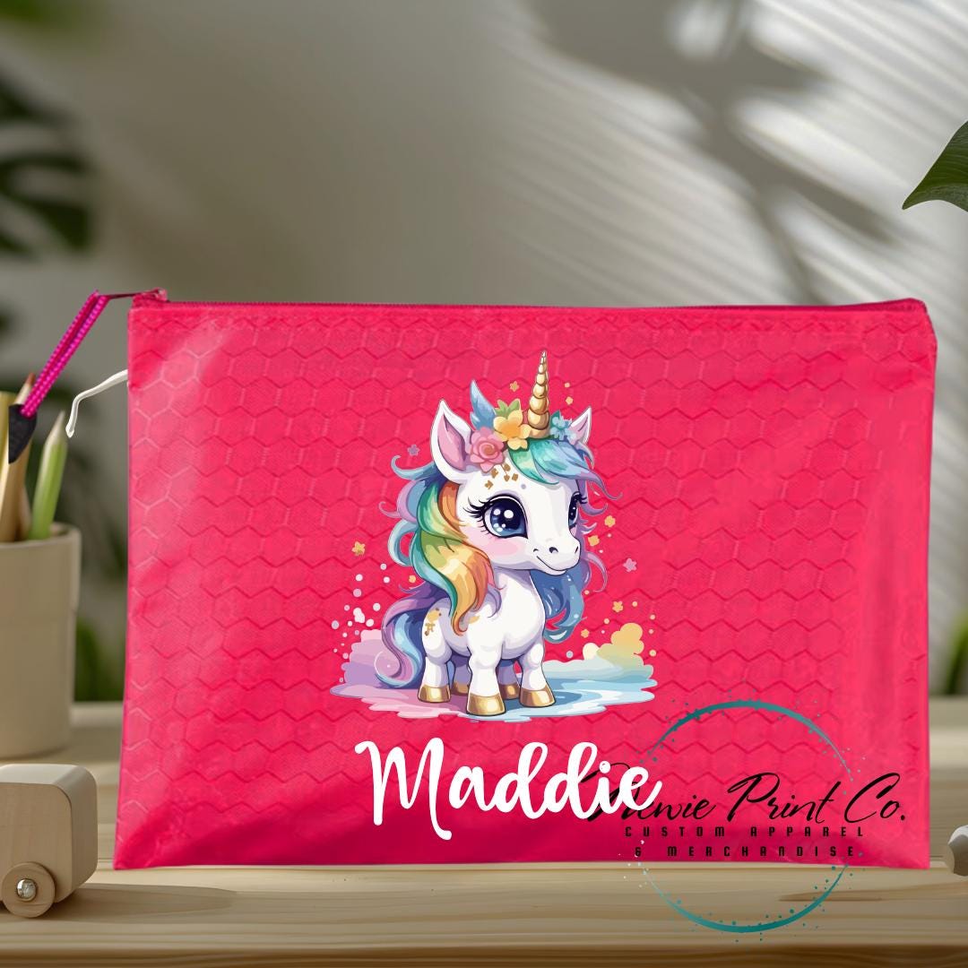 Bright Unicorn - Custom Pencil Case
