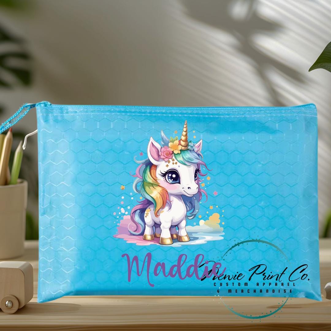 Bright Unicorn - Custom Pencil Case