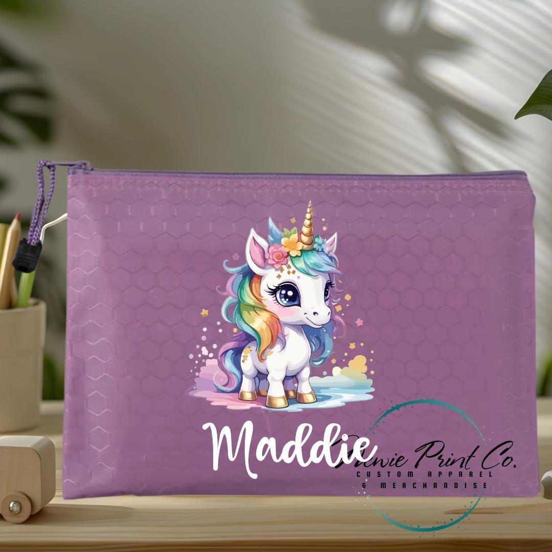 Bright Unicorn - Custom Pencil Case