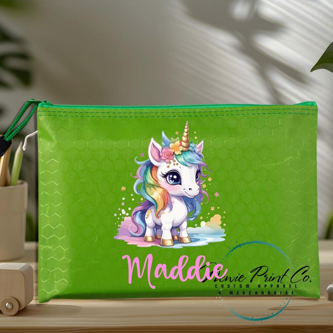 Bright Unicorn - Custom Pencil Case