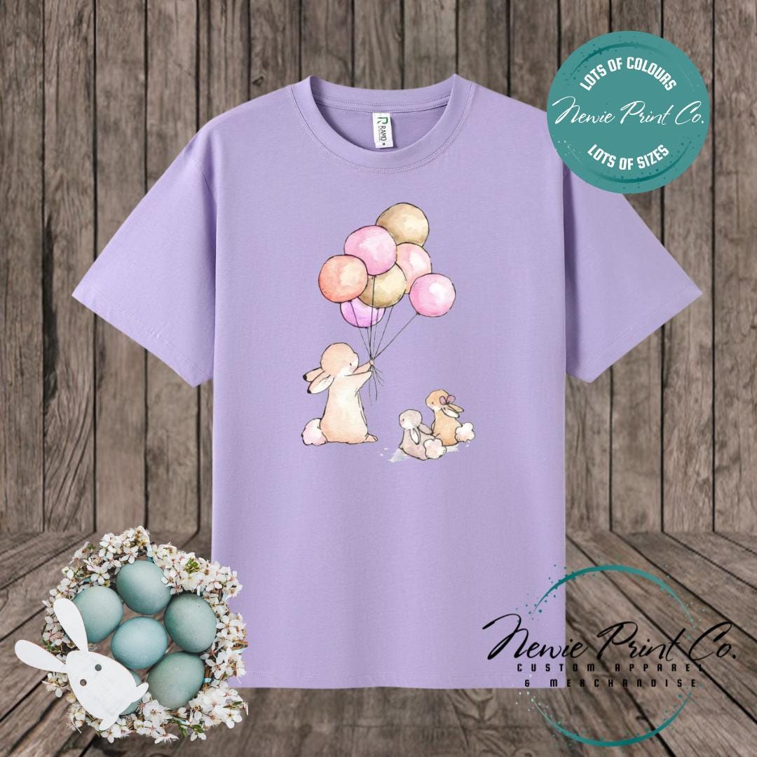 Balloon Bunny - Easter T-shirt Adult