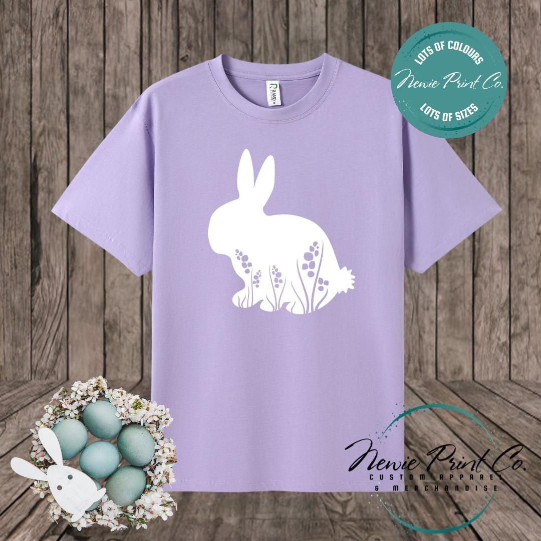 Floral Bunny - Easter T-shirt Kids