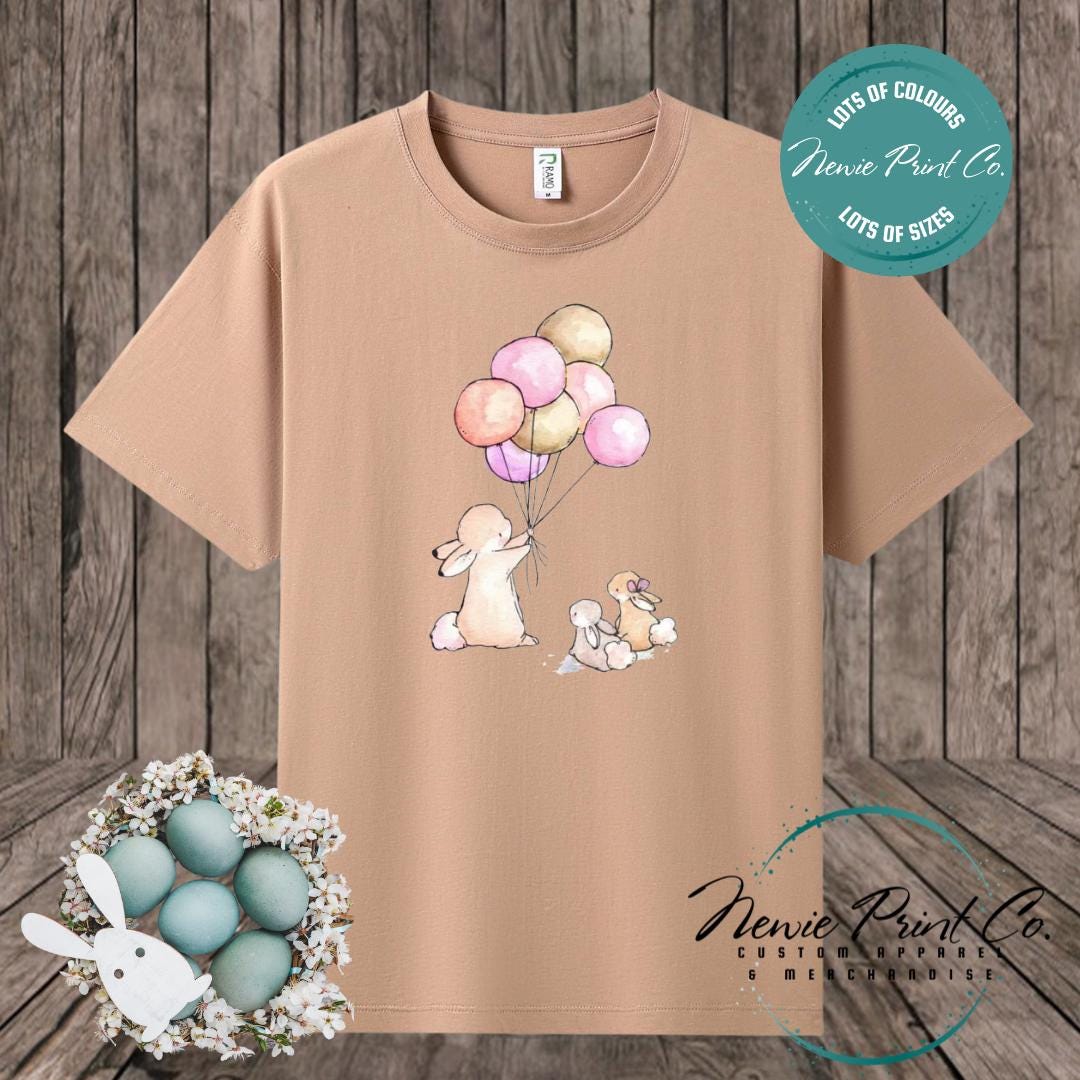Balloon Bunny - Easter T-shirt Adult