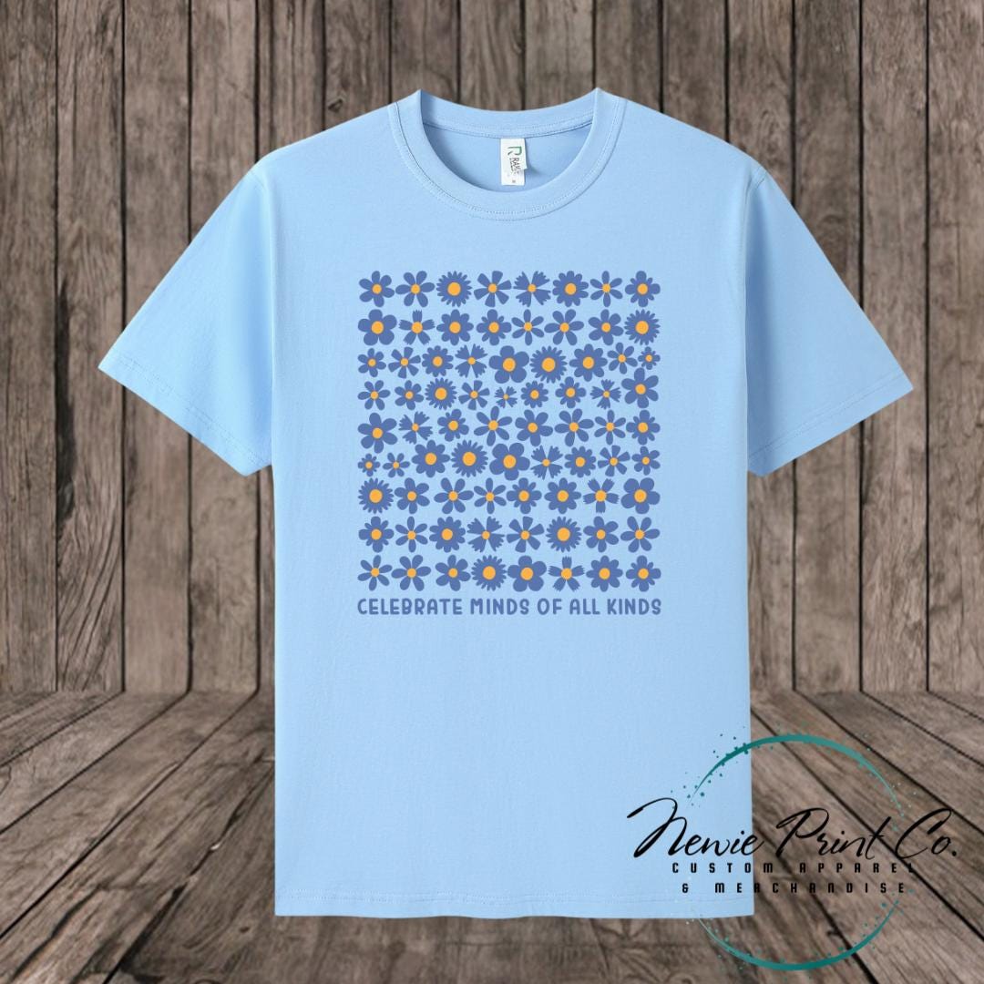 Celebrate Minds Of All Kinds Blue - Autism Awareness T-shirt