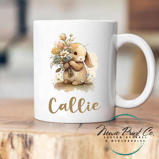 Flower Bunny Egg Easter Mug