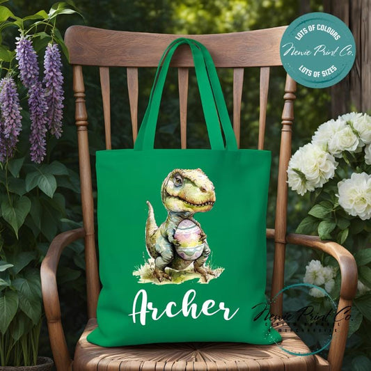 Trex - Easter Personalized Tote/Library Bag