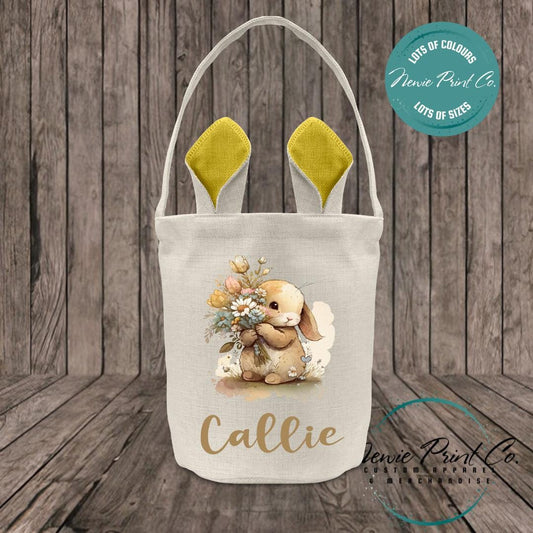 Flower Bunny - Easter Bunny Ear Tote