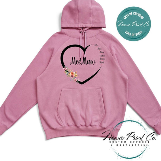 Custom Grandkids Name Watercolour Flower - Jumper or Tee
