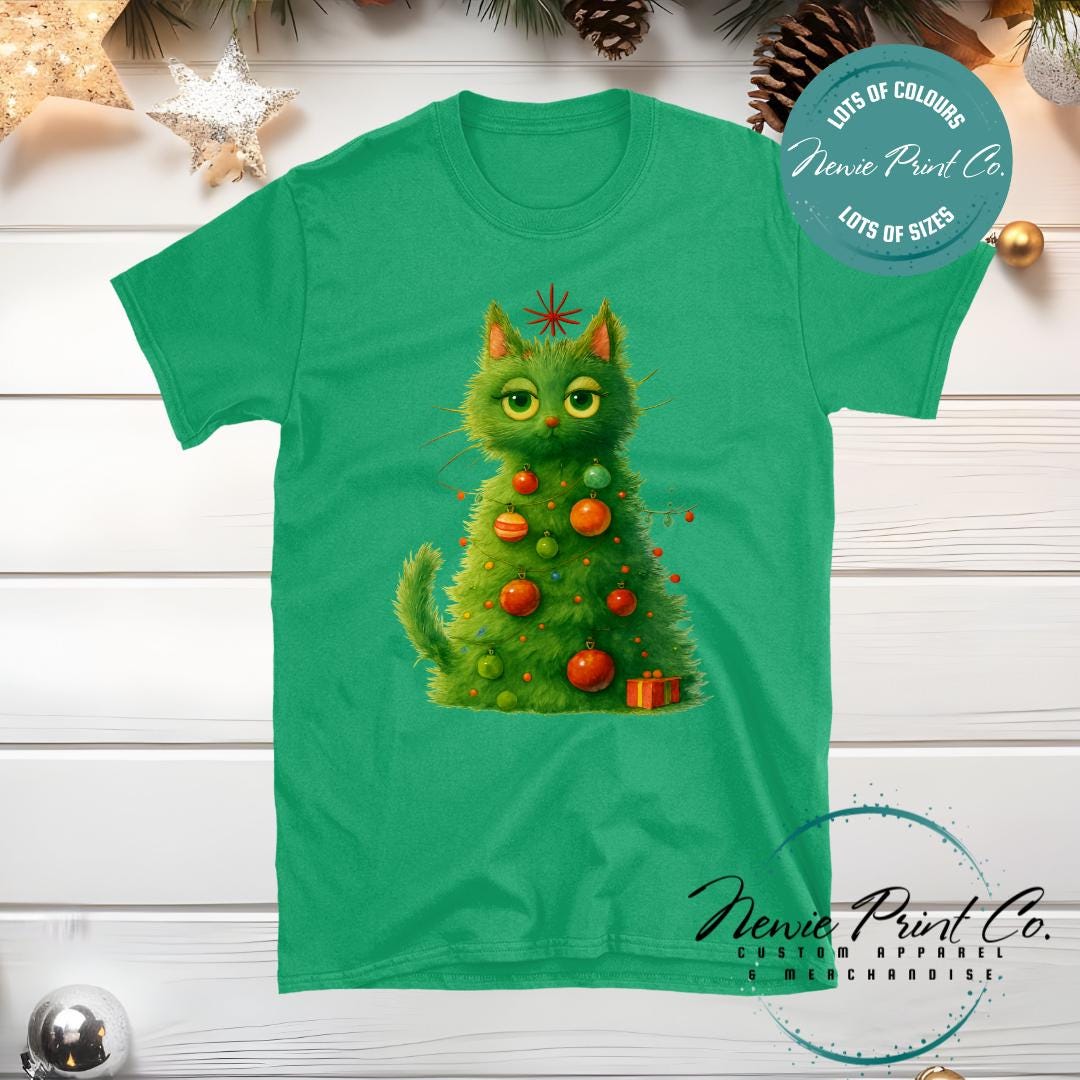 Cat Christmas Tree - Christmas Tee