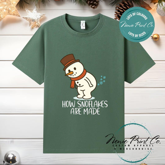 How Snowflakes Are Made - Christmas Tee