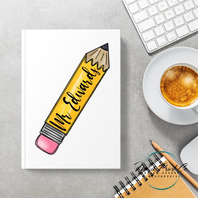 Custom Printed Teacher Notebook - HB Pencil