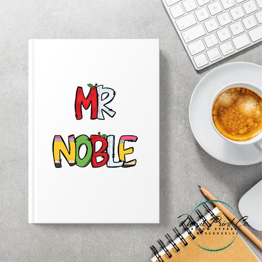 Custom Printed Teacher Notebook - School Font