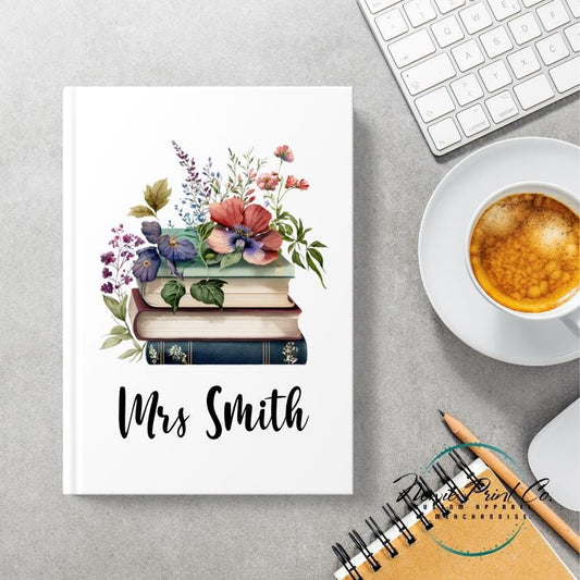 Custom Printed Teacher Notebook - Flower Book
