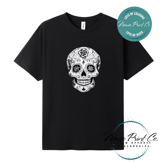 Custom Halloween t-shirts printed in Australia, featuring spooky designs and optional personalised names — perfect for Halloween parties, school events, or family matching outfits.