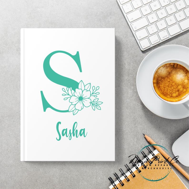 Floral Monogram - Custom Printed Teacher Notebook