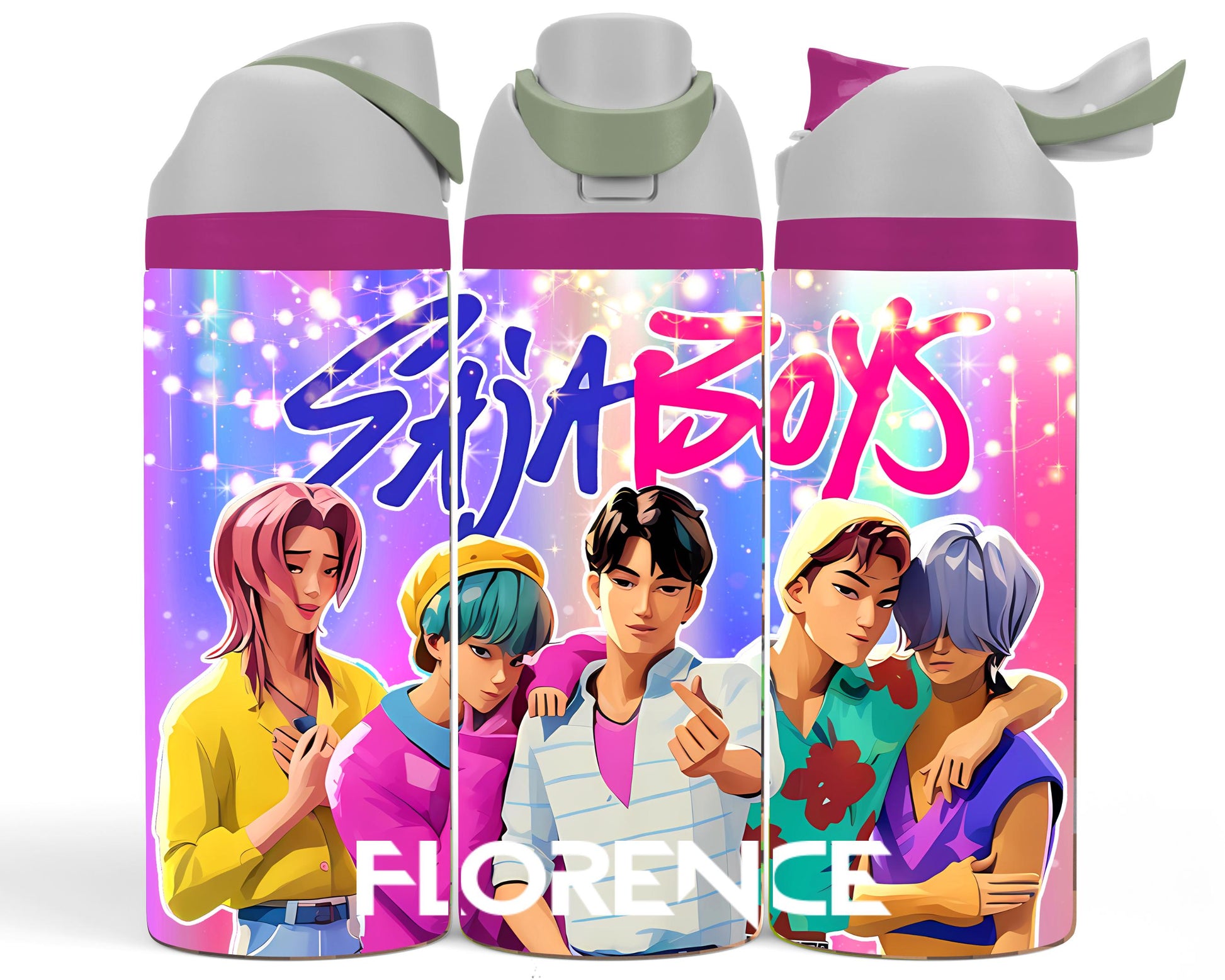 Pop Boys - Insulated Personalised Drink Bottles - Printed