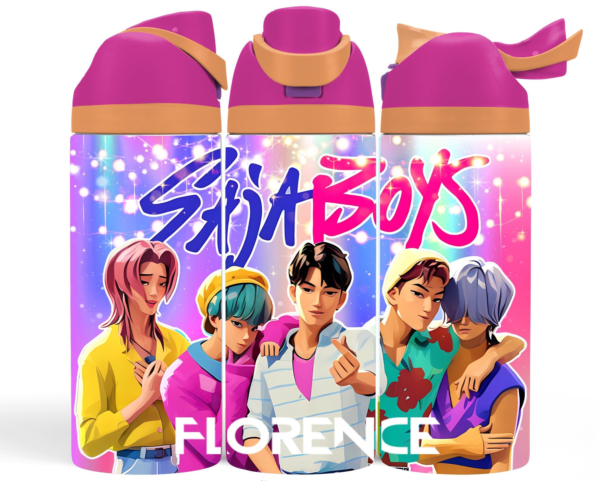Pop Boys - Insulated Personalised Drink Bottles - Printed