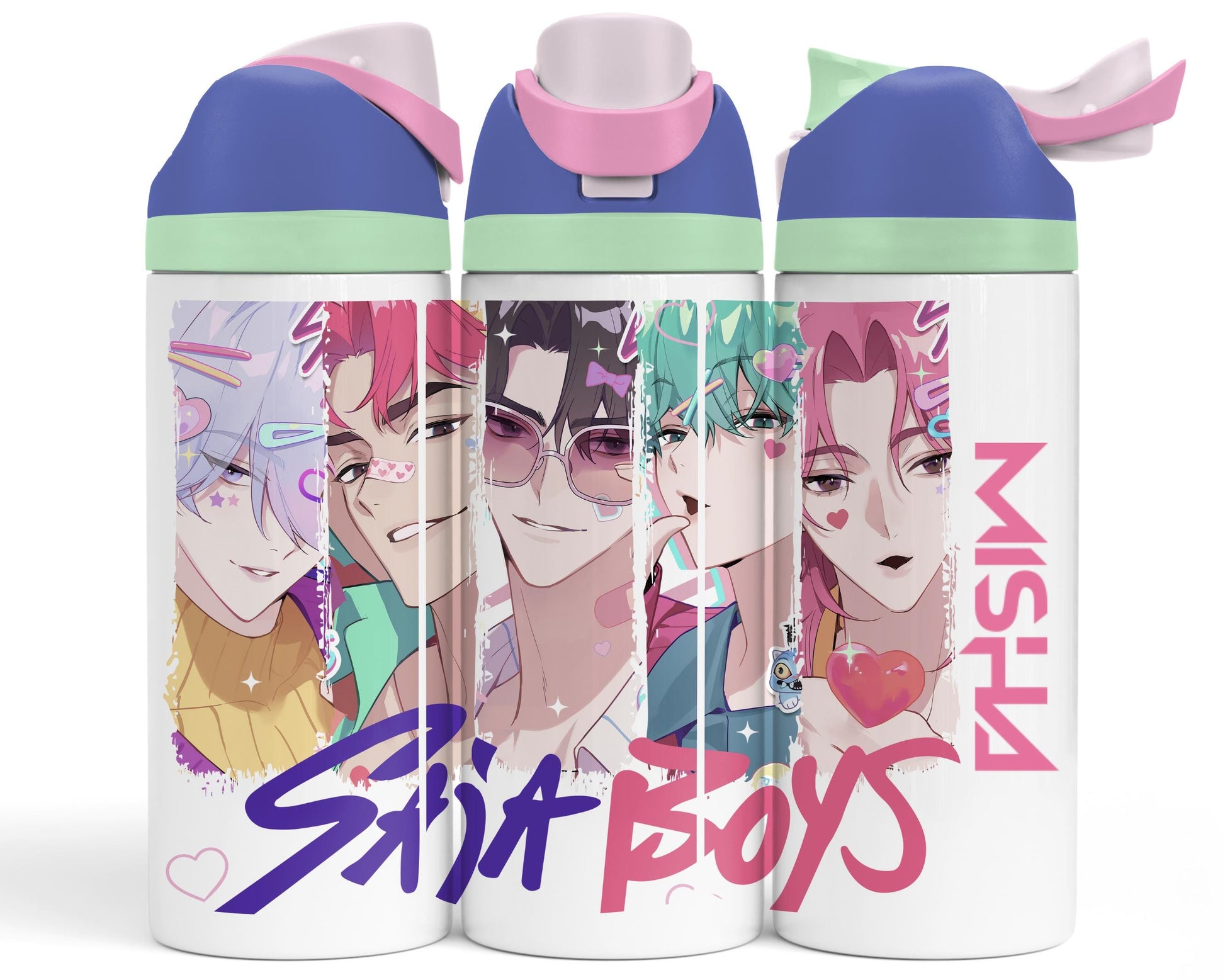 Pop Boys 2 - Insulated Personalised Drink Bottles - Printed