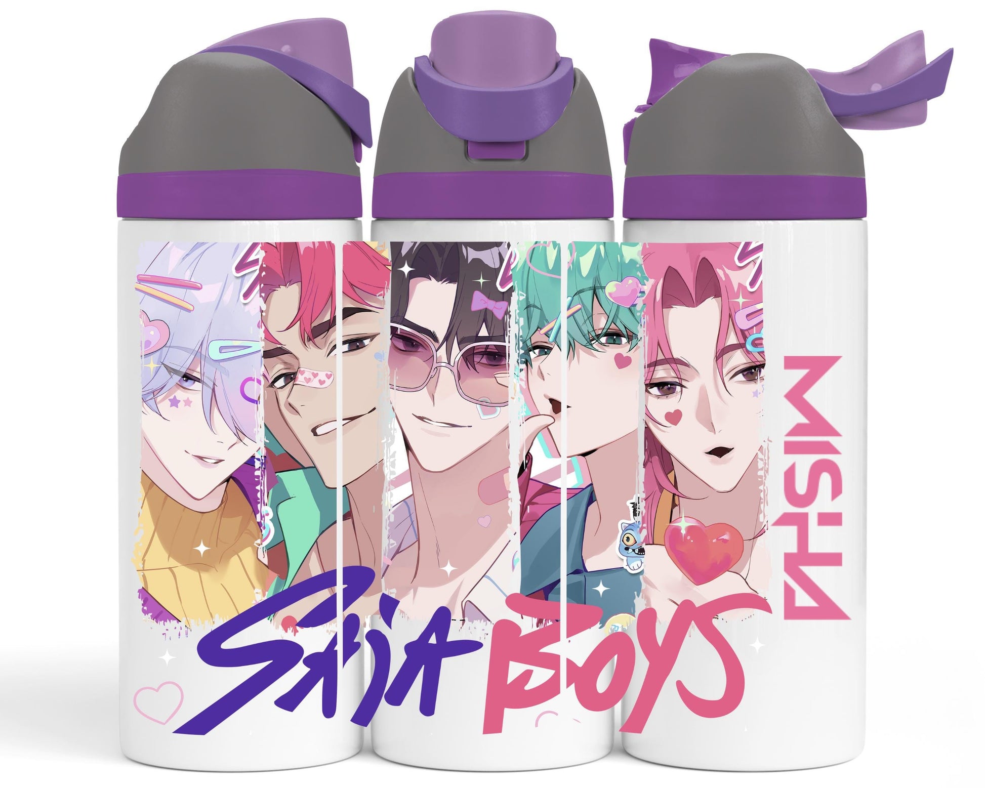 Pop Boys 2 - Insulated Personalised Drink Bottles - Printed