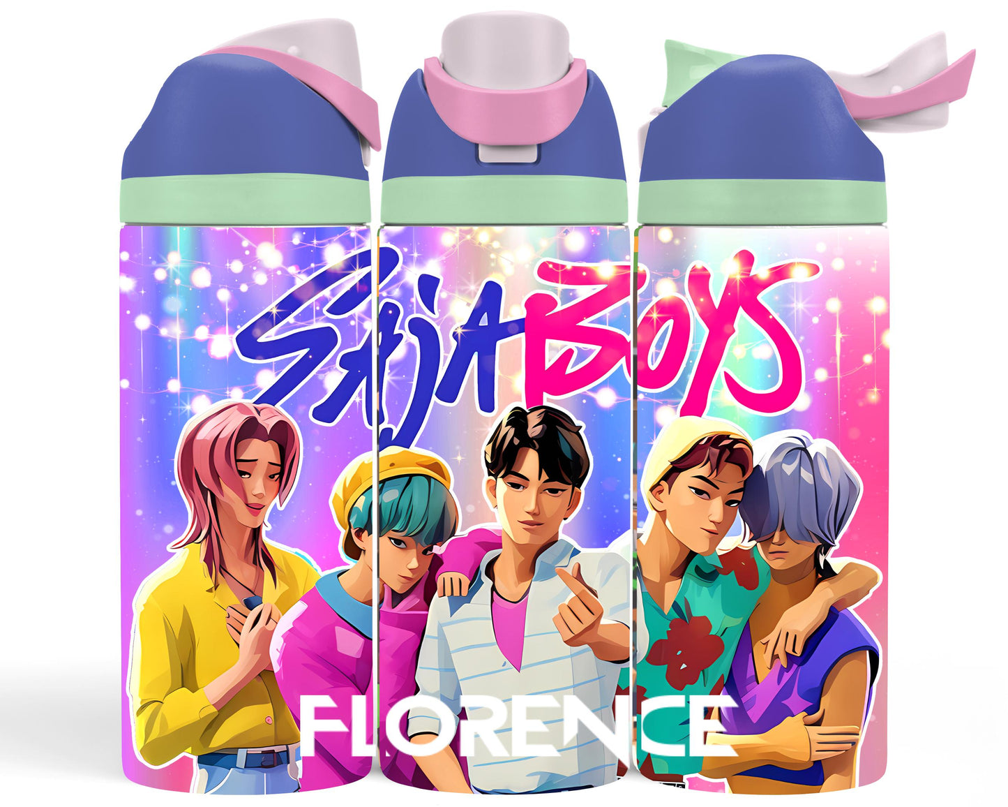 Pop Boys - Insulated Personalised Drink Bottles - Printed