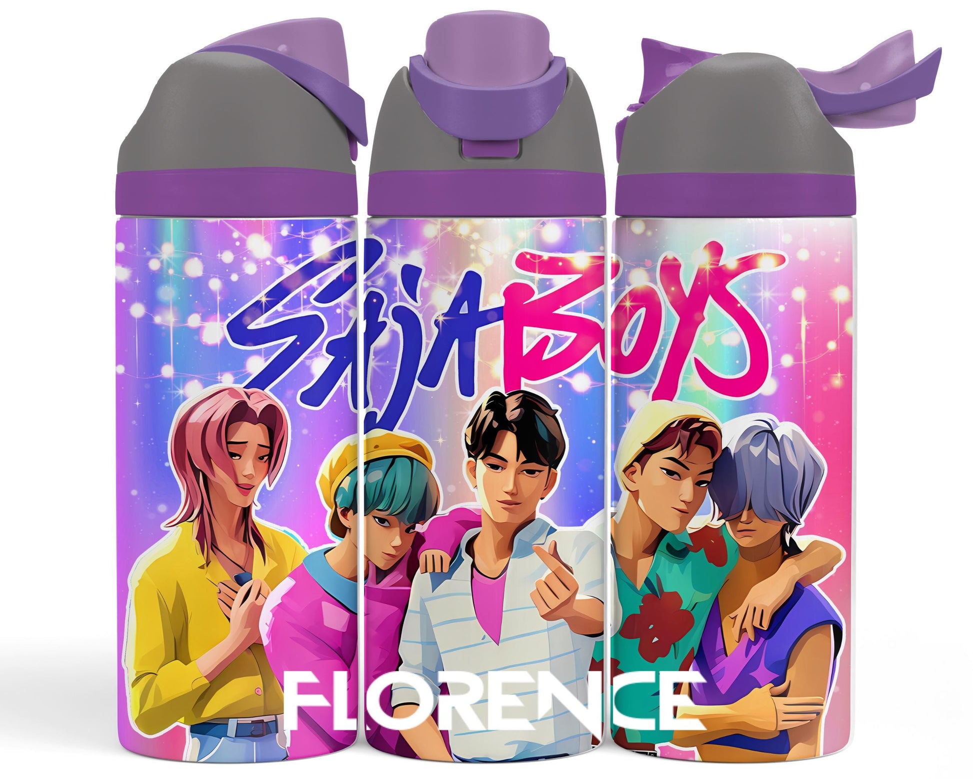 Pop Boys - Insulated Personalised Drink Bottles - Printed