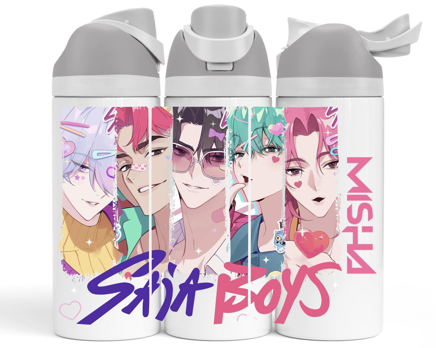 Pop Boys 2 - Insulated Personalised Drink Bottles - Printed